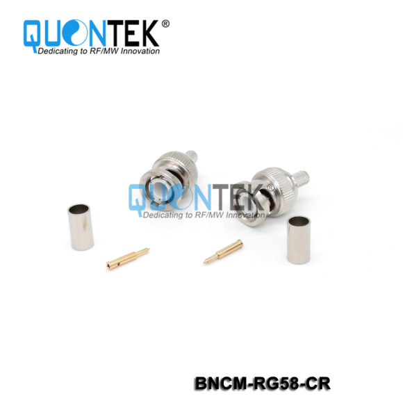 Standard Connector,BNC Male ,Crimp for RG58/RG141/RF195 Cable