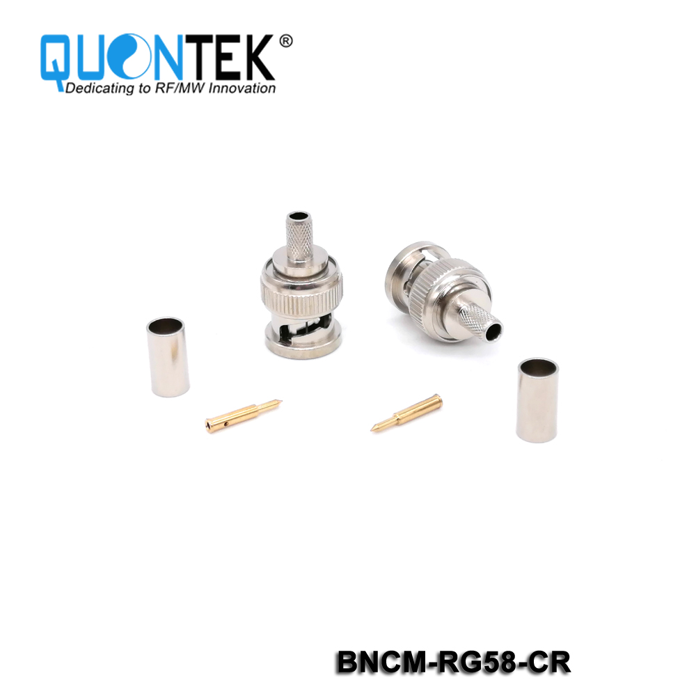 Standard Connector,BNC Male ,Crimp for RG58/RG141/RF195 Cable