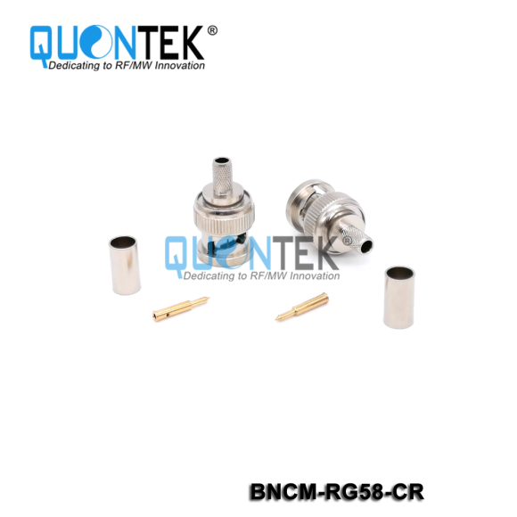 Standard Connector,BNC Male ,Crimp for RG58/RG141/RF195 Cable