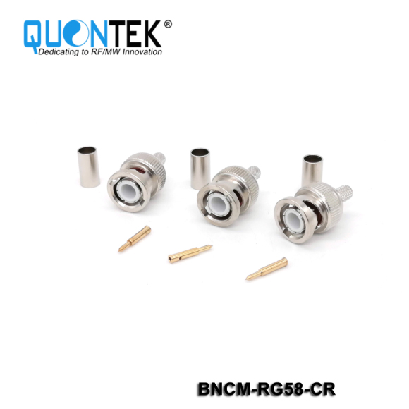 Standard Connector,BNC Male ,Crimp for RG58/RG141/RF195 Cable