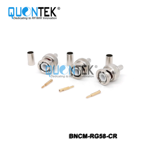Standard Connector,BNC Male ,Crimp for RG58/RG141/RF195 Cable