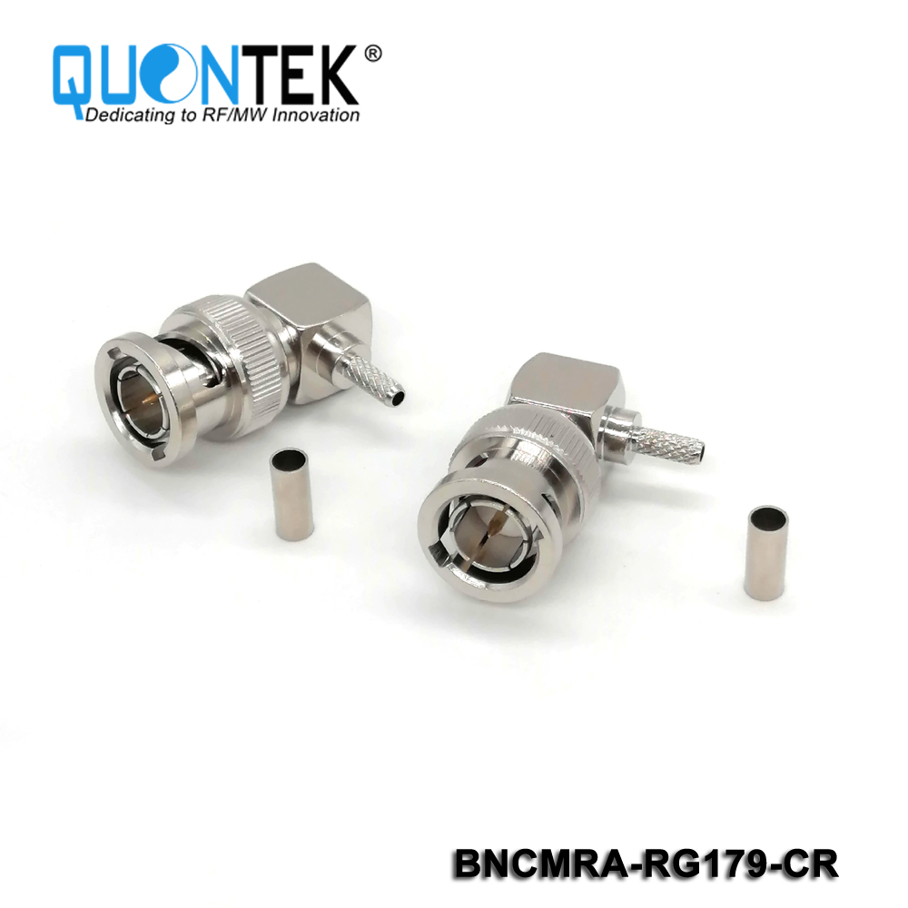 Standard connector,BNC RA male for RG179 cable