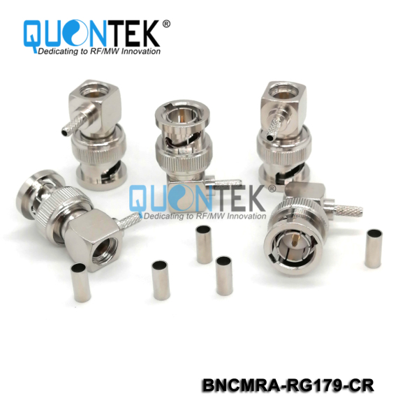 Standard connector,BNC RA male for RG179 cable