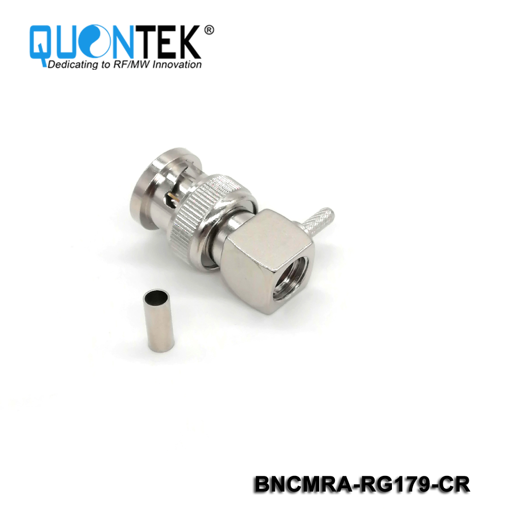 Standard connector,BNC RA male for RG179 cable