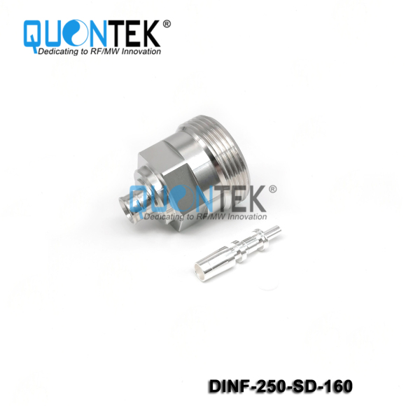 Low PIM Connector,DIN female,.250“/RG401/SPP250/SF250/Super Flex 1/4" cable