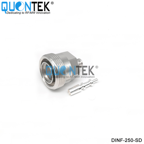 Low PIM Connector,DIN female,.250“/RG401/SPP250 cable