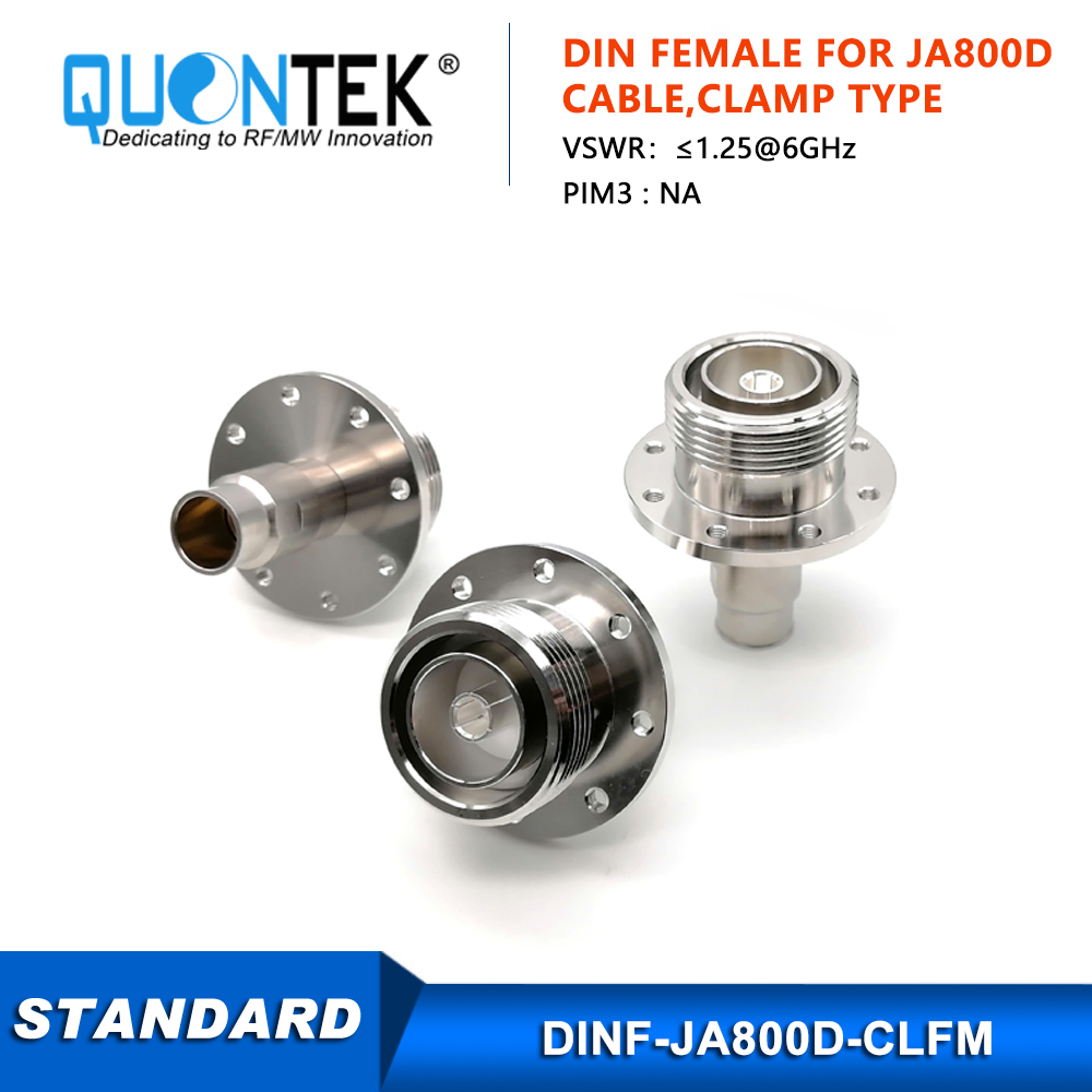 Standard Connector,DIN female,Flange mounted,for JA800D cable,clamp type