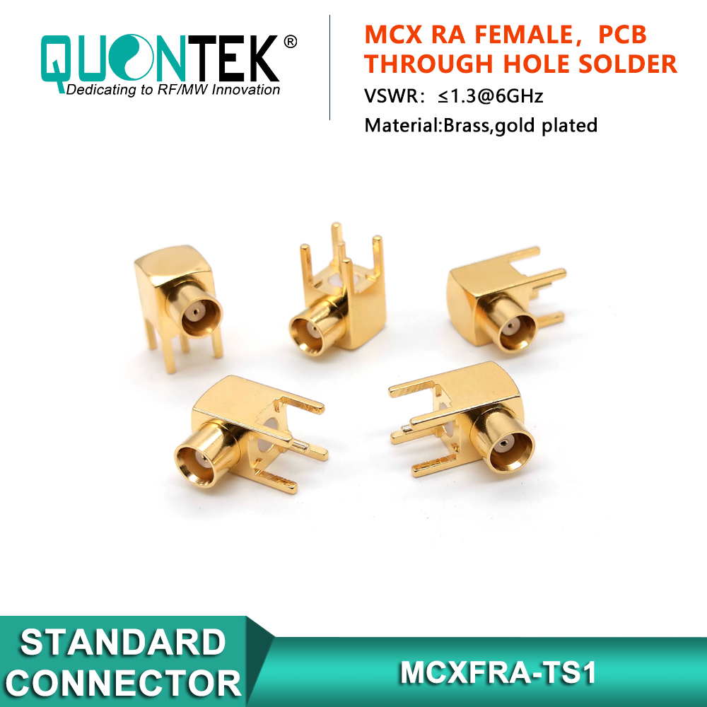 Standard Connector,MCX female,PCB through hole solder type