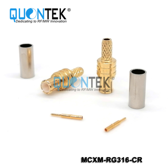 Standard connector,MCX male for RG316 cable,solder type