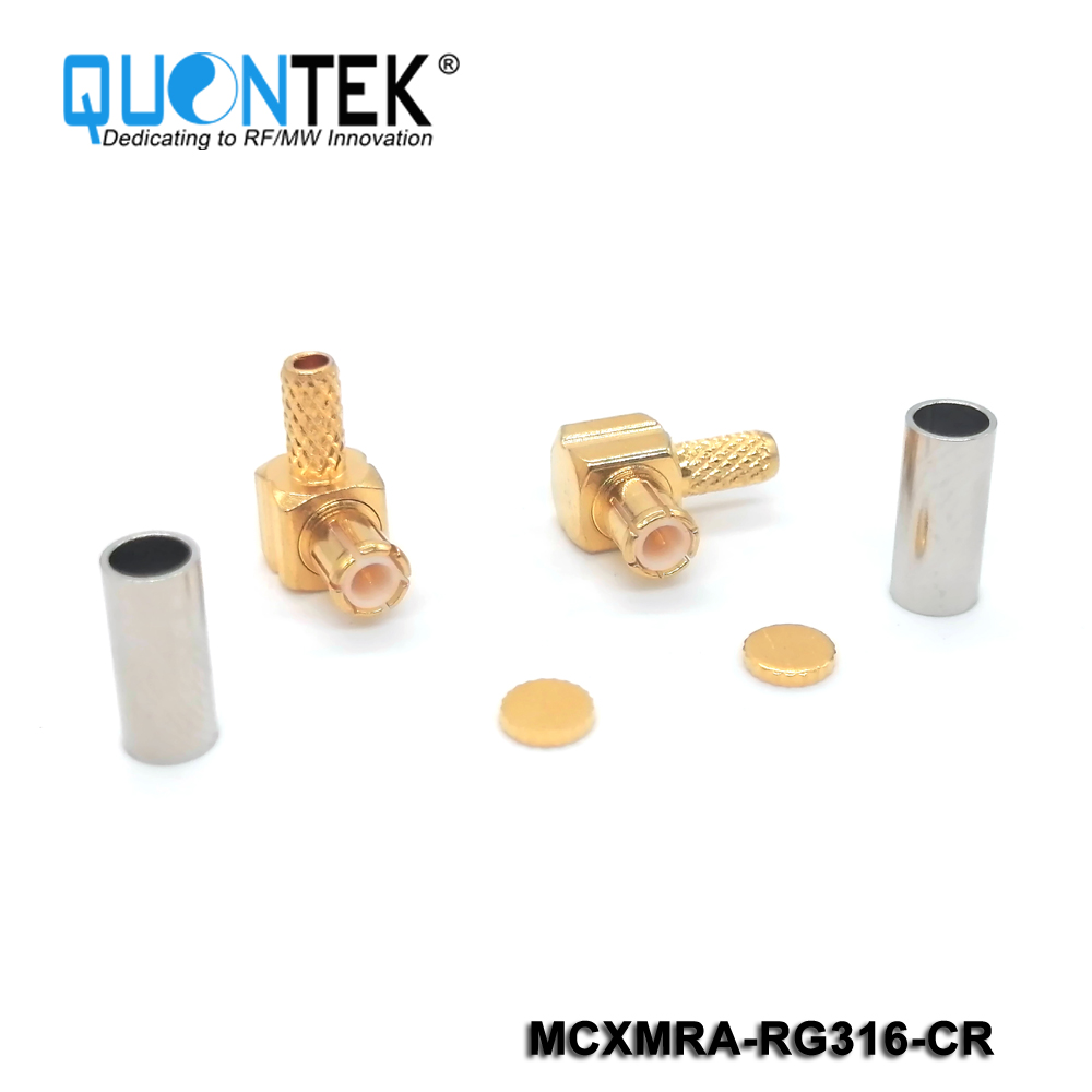 Standard connector,MCX R/A male for RG316 cable,Crimp type