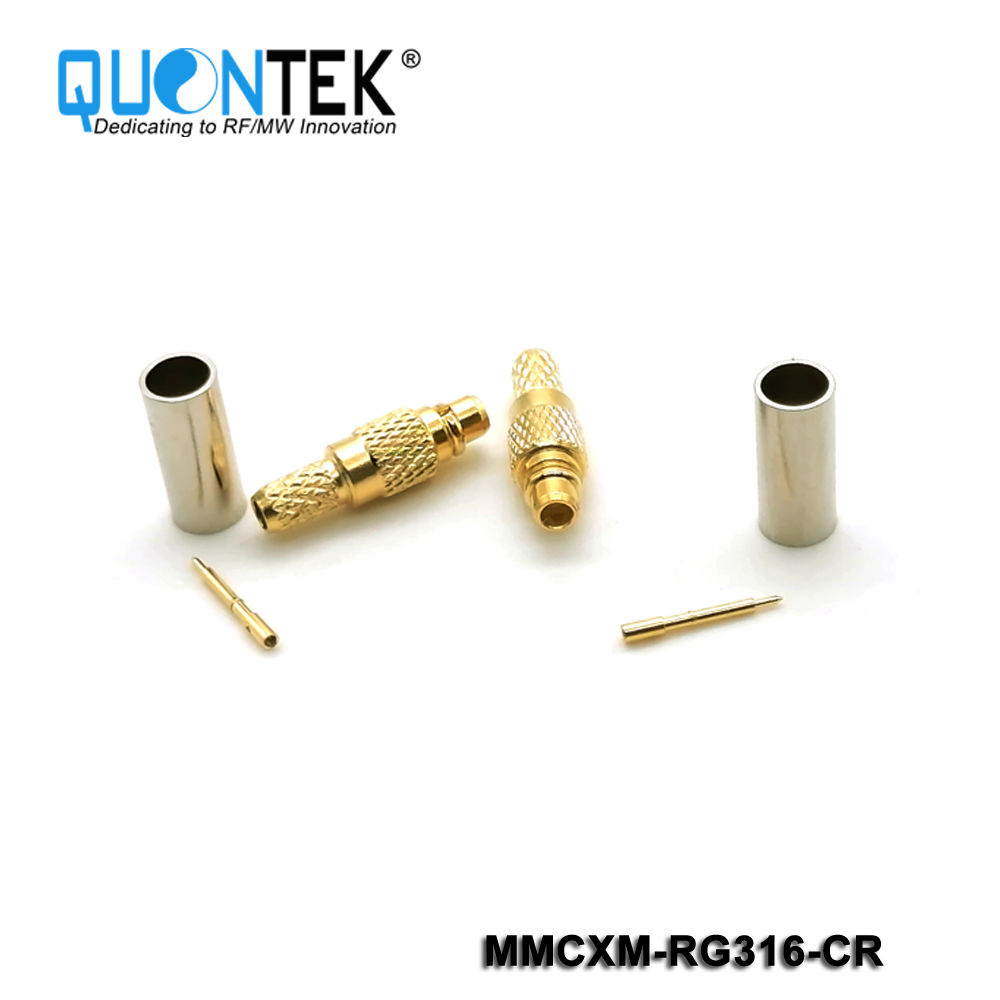 Standard connector,MMCX Male for RG316/RG174/LMR100 cable,Crimp type