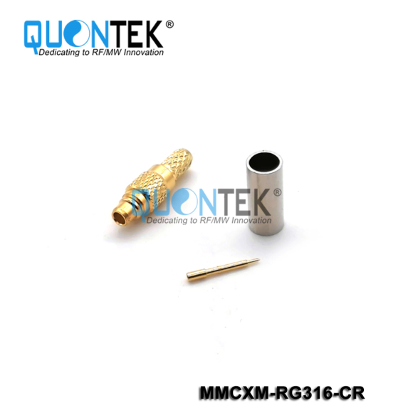 Standard connector,MMCX Male for RG316/RG174/RF100 cable,Crimp type