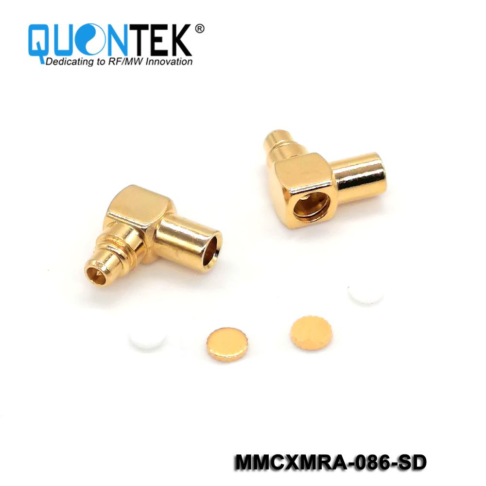 Standard connector,MMCX RA Male for 086/RG405/QTB220 cable,Solder type