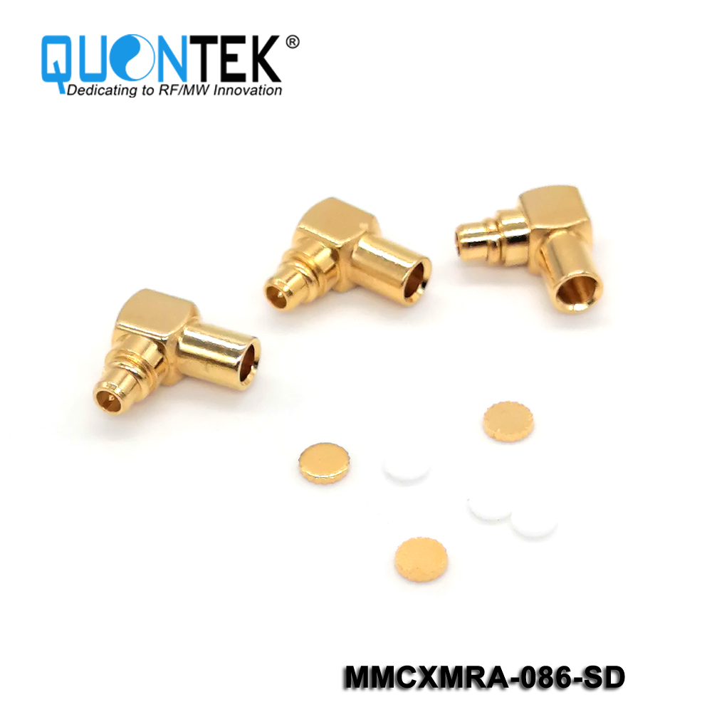 Standard connector,MMCX RA Male for 086/RG405/QTB220 cable,Solder type