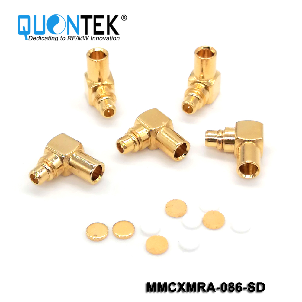 Standard connector,MMCX RA Male for 086/RG405/QTB220 cable,Solder type