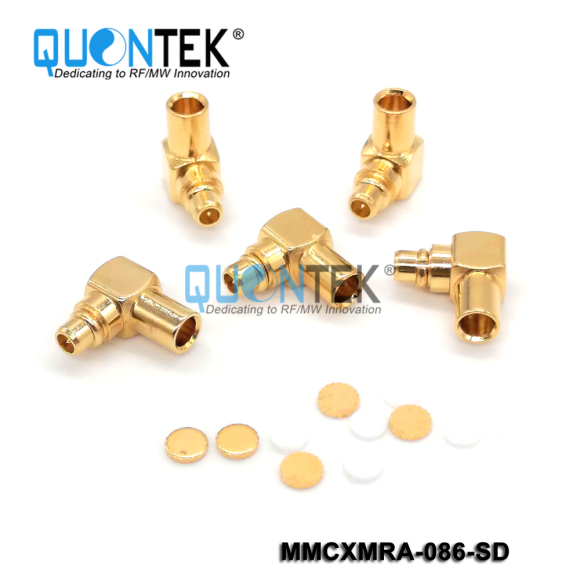 Standard connector,MMCX RA Male for 086/RG405/QTB220 cable,Solder type