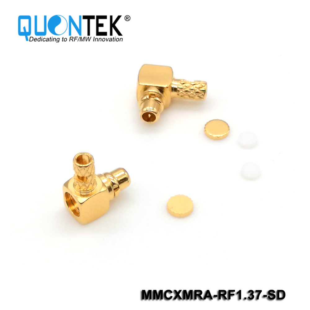 Standard connector,MMCX RA Male for RF1.37 cable,Solder type