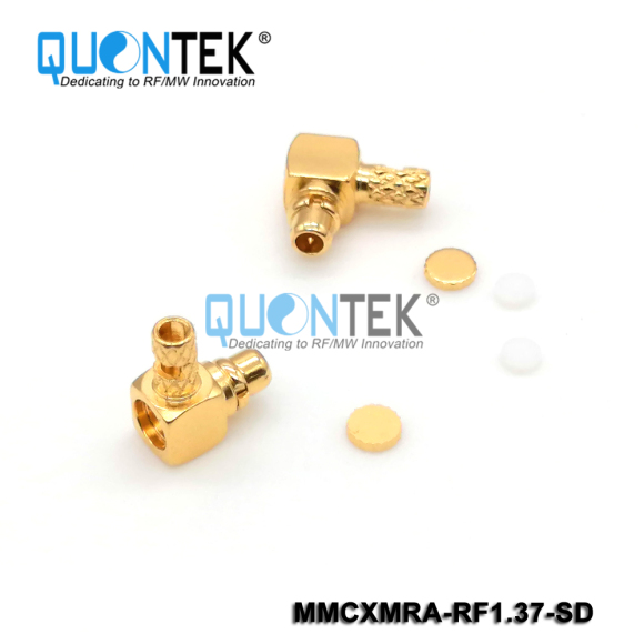 Standard connector,MMCX RA Male for RF1.37 cable,Solder type