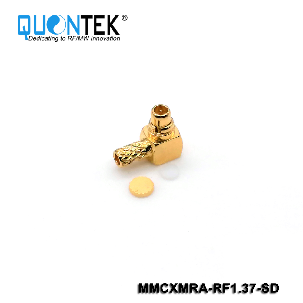 Standard connector,MMCX RA Male for RF1.37 cable,Solder type