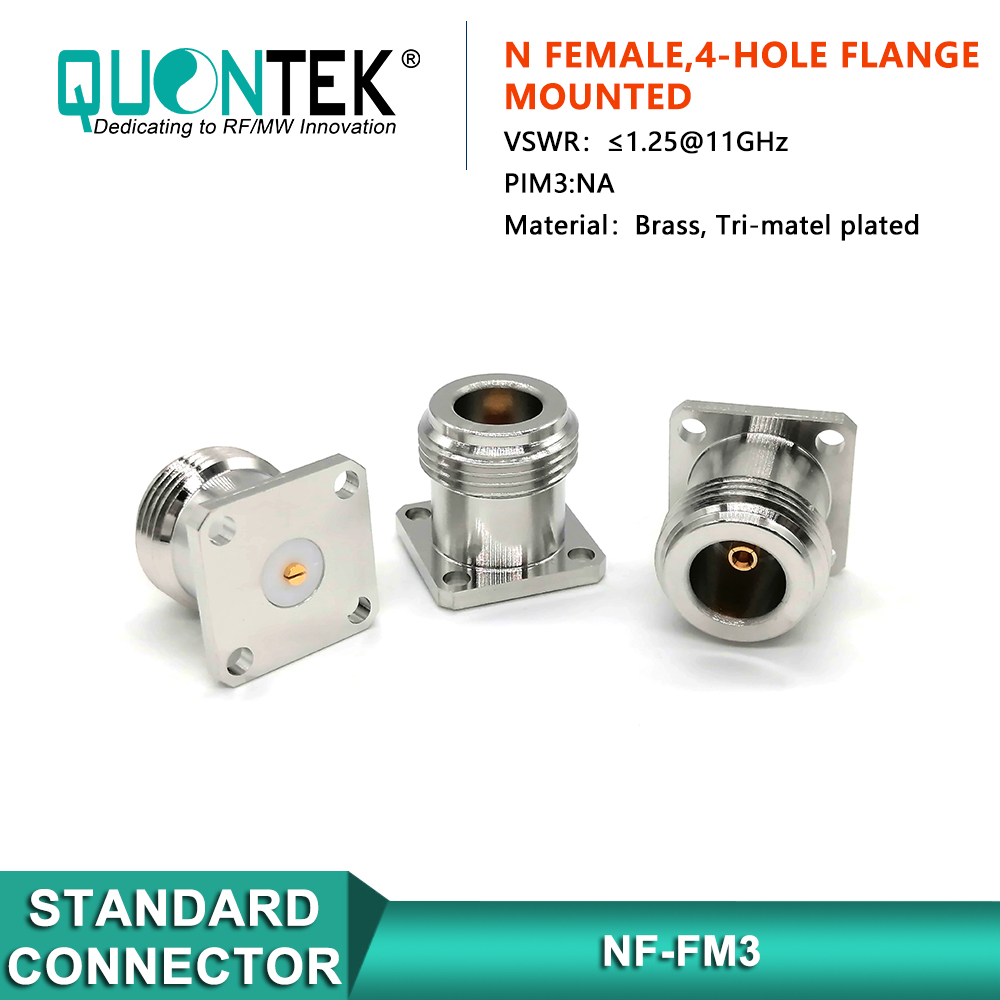 Standard connector,N female ,4-Hole flange mounted-3