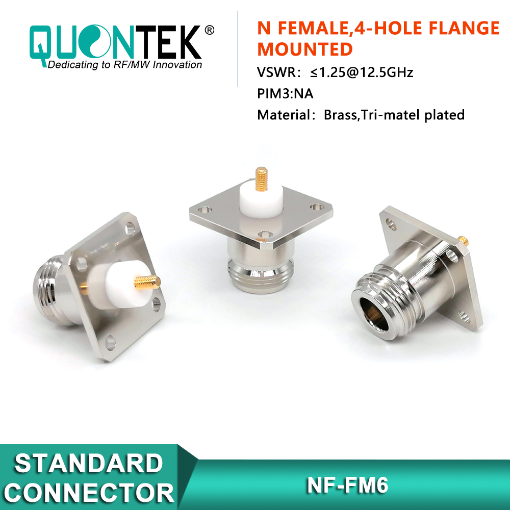 Standard connector,N female ,4-Hole flange mounted-6