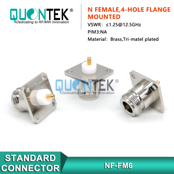 Standard connector,N female ,4-Hole flange mounted-6 Standard connector,N female ,4-Hole flange mounted-6
