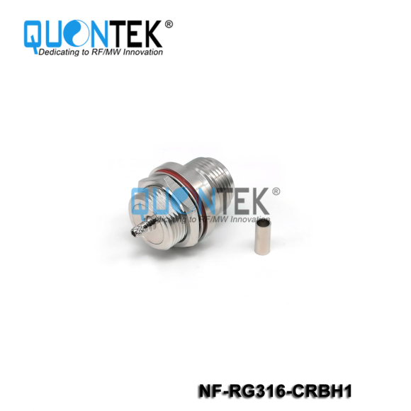 Standard RF connector,N female,RG316 cable,Rear panel installation Bulkhead mounted