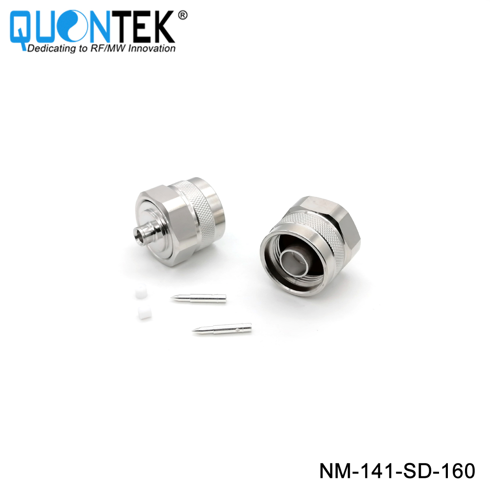 Low PIM connector,N male for 141/RG402/QTC400 cable,solder type