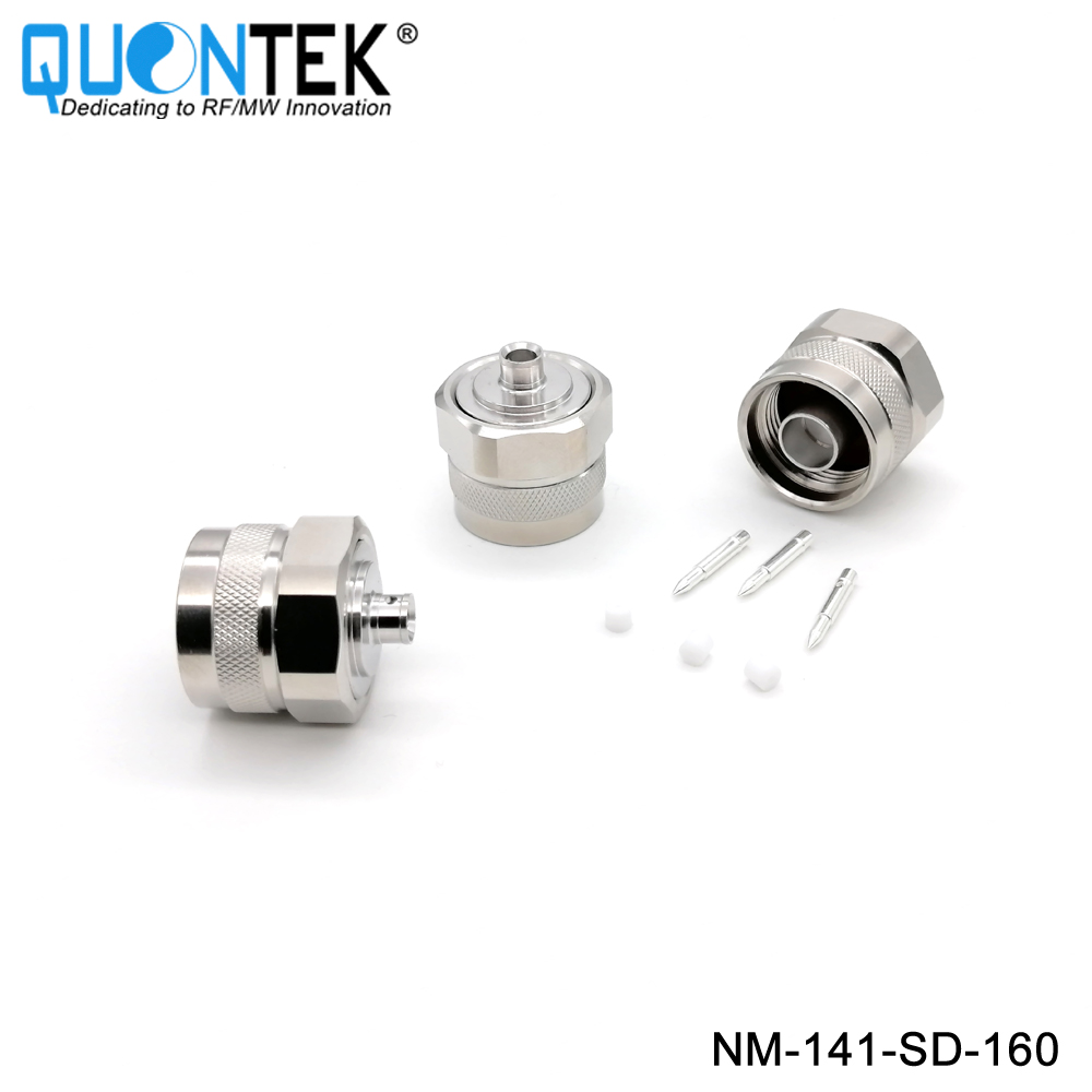 Low PIM connector,N male for 141/RG402/QTC400 cable,solder type