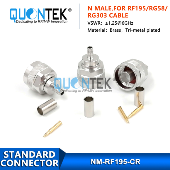 Standard Connector, N male for RF195 cable,Crimp type Standard Connector, N male for RF195 cable,Crimp type