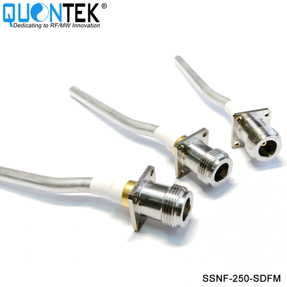 Standard Connector, N female,.250“ cable,Flange mounted,Solder type