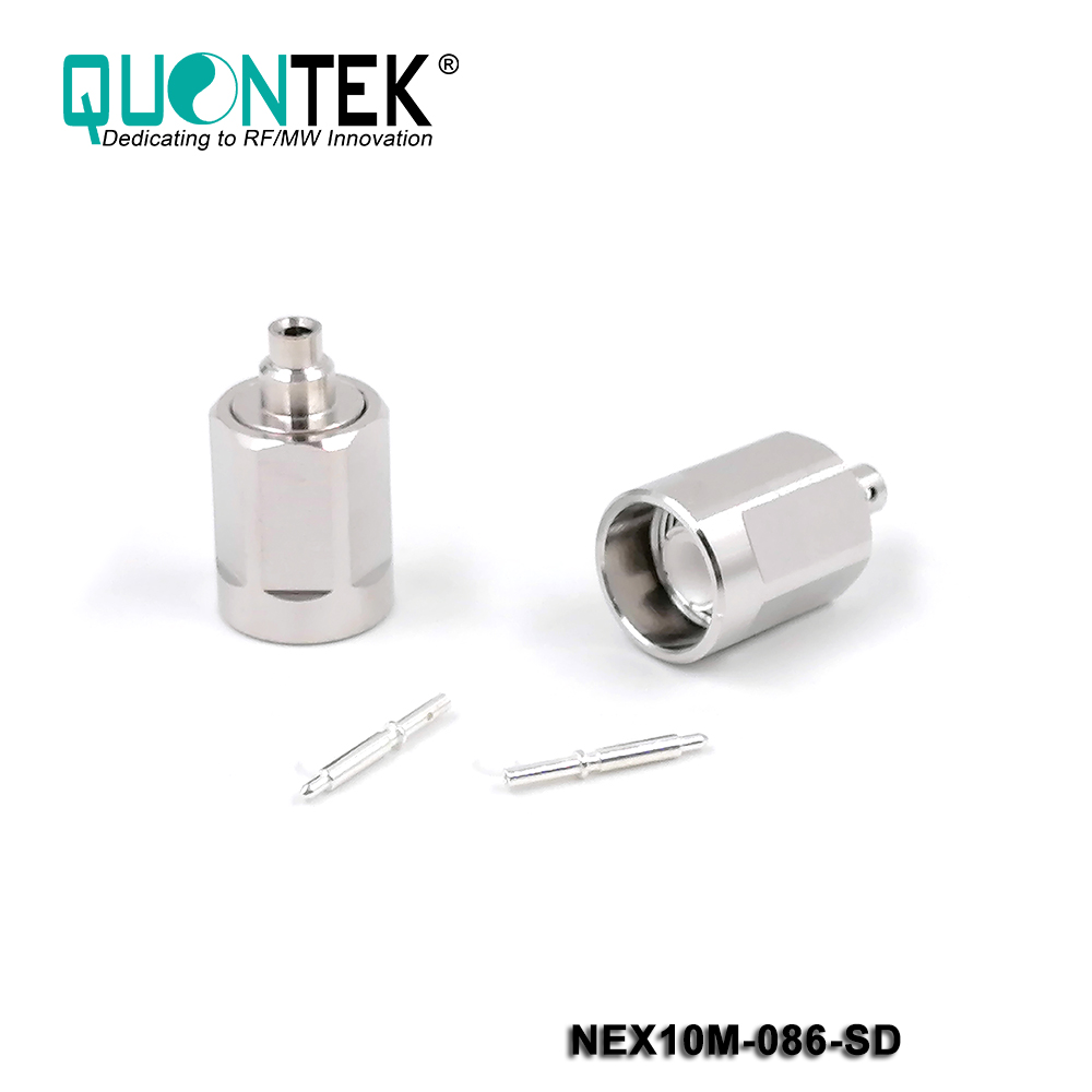 Standard Connector, NEX10 Male for .086"/RG405/QTB220 Cable,Solder Type