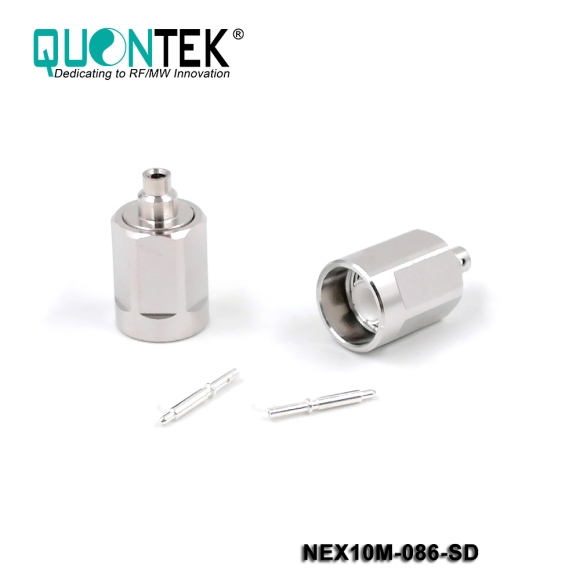 Standard Connector, NEX10 Male for .086"/RG405/QTB220 Cable,Solder Type