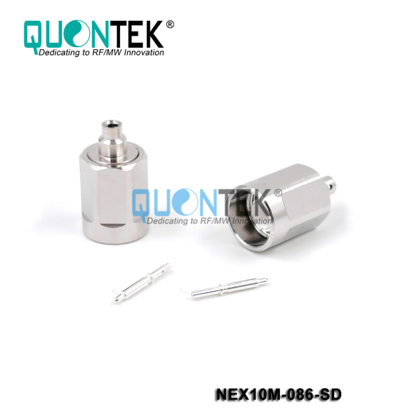 Standard Connector, NEX10 Male for .086"/RG405/QTB220 Cable,Solder Type