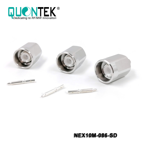 Standard Connector, NEX10 Male for .086"/RG405/QTB220 Cable,Solder Type