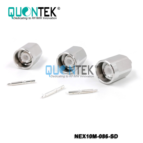 Standard Connector, NEX10 Male for .086"/RG405/QTB220 Cable,Solder Type