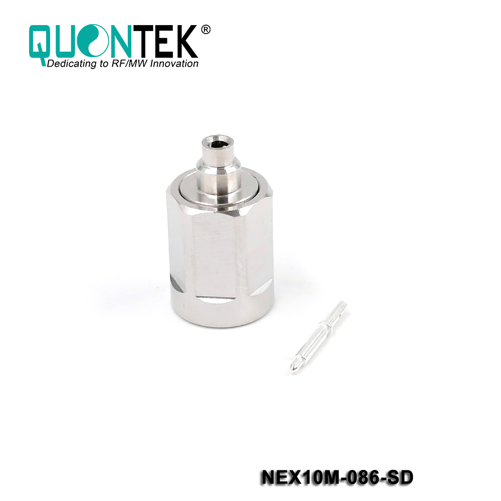 Standard Connector, NEX10 Male for .086"/RG405/QTB220 Cable,Solder Type