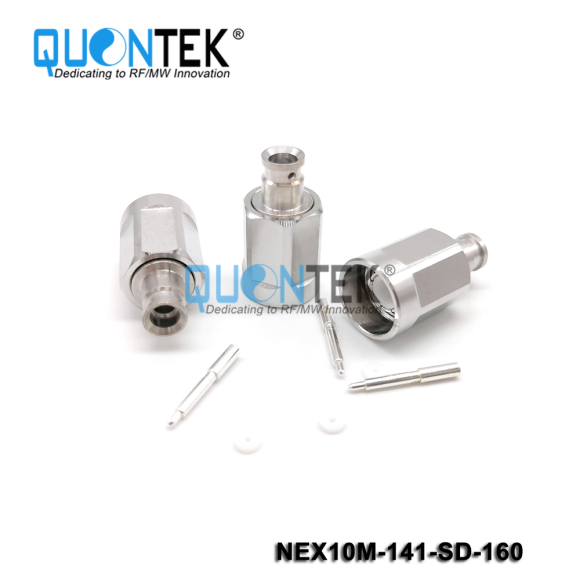 Low PIM connector,NEX10 Male,.141"/RG402/QTC402 cable,solder type