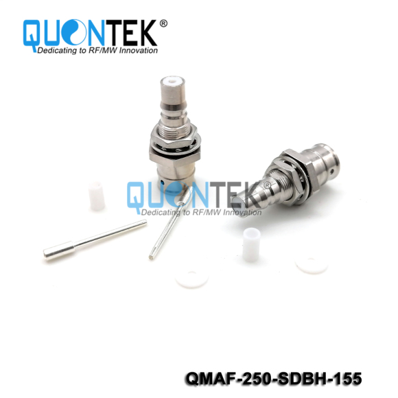 Low PIM Connector,QMA female for 250/RG401 cable,Bulkhead mounted,solder type