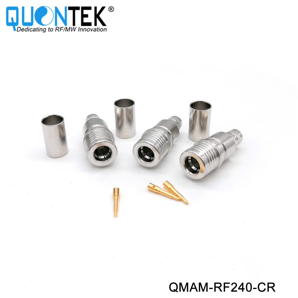 Standard Connector,QMA male for RF240 cable,Crimp type