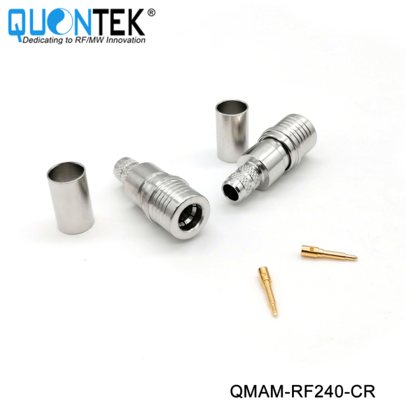Standard Connector,QMA male for RF240 cable,Crimp type