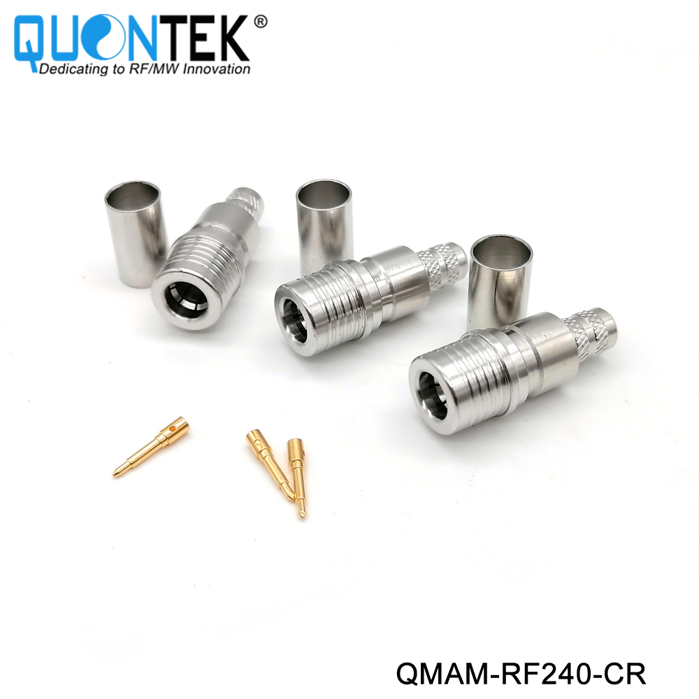 Standard Connector,QMA male for RF240 cable,Crimp type