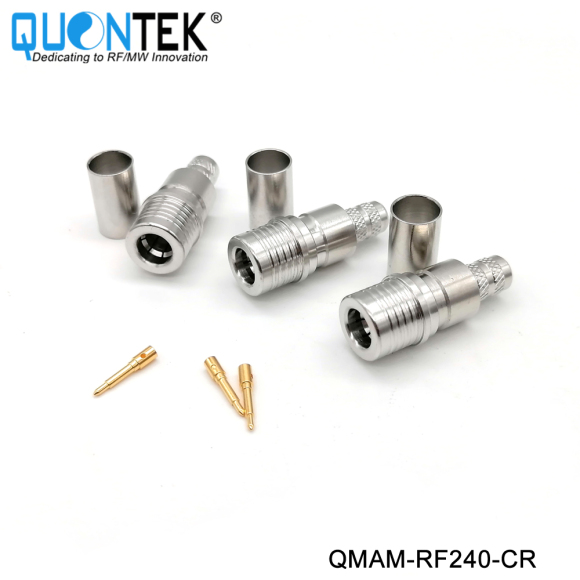 Standard Connector,QMA male for RF240 cable,Crimp type