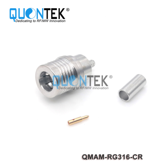 Standard Connector,QMA male for RG316 cable,crimp type