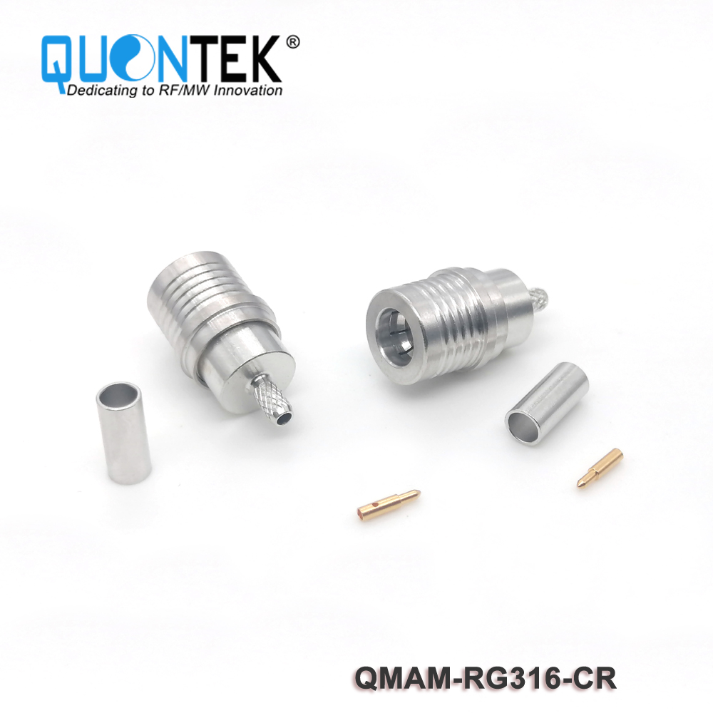 Standard Connector,QMA male for RG316 cable,crimp type