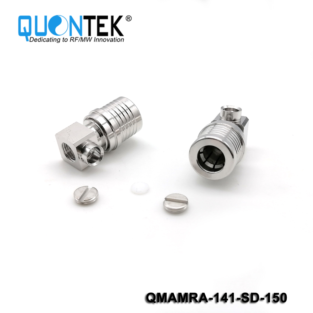 Standard Connector,QMA RA male for 141 cable,Solder type