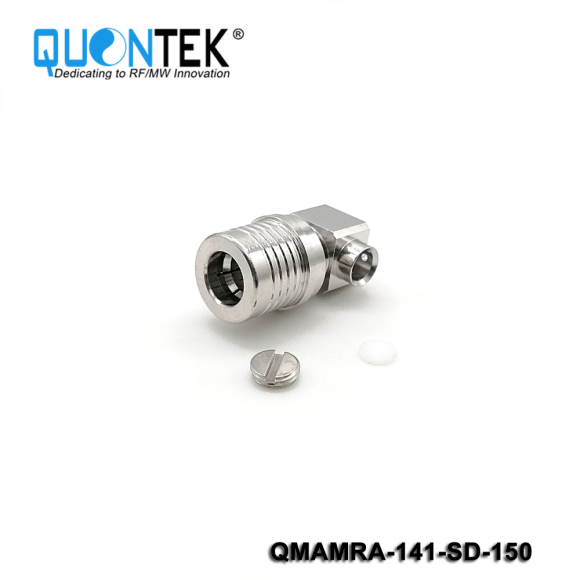 Standard Connector,QMA RA male for 141 cable,Solder type