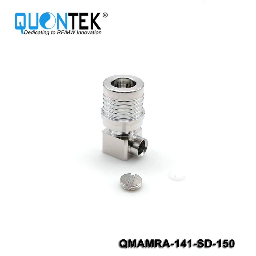 Standard Connector,QMA RA male for 141 cable,Solder type