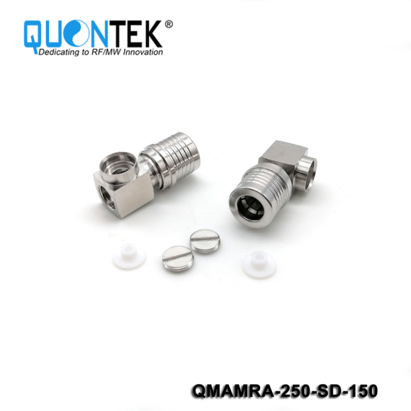 Standard Connector,QMA RA male for 250 cable,Solder type