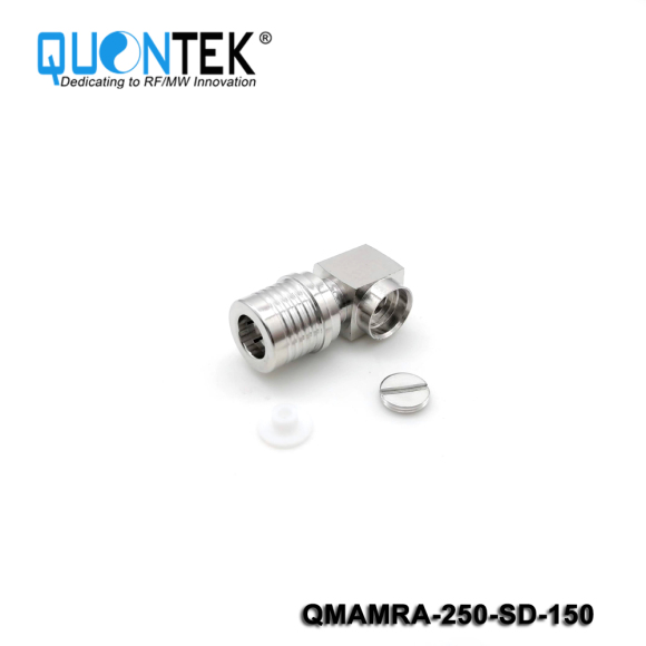 Standard Connector,QMA RA male for 250 cable,Solder type
